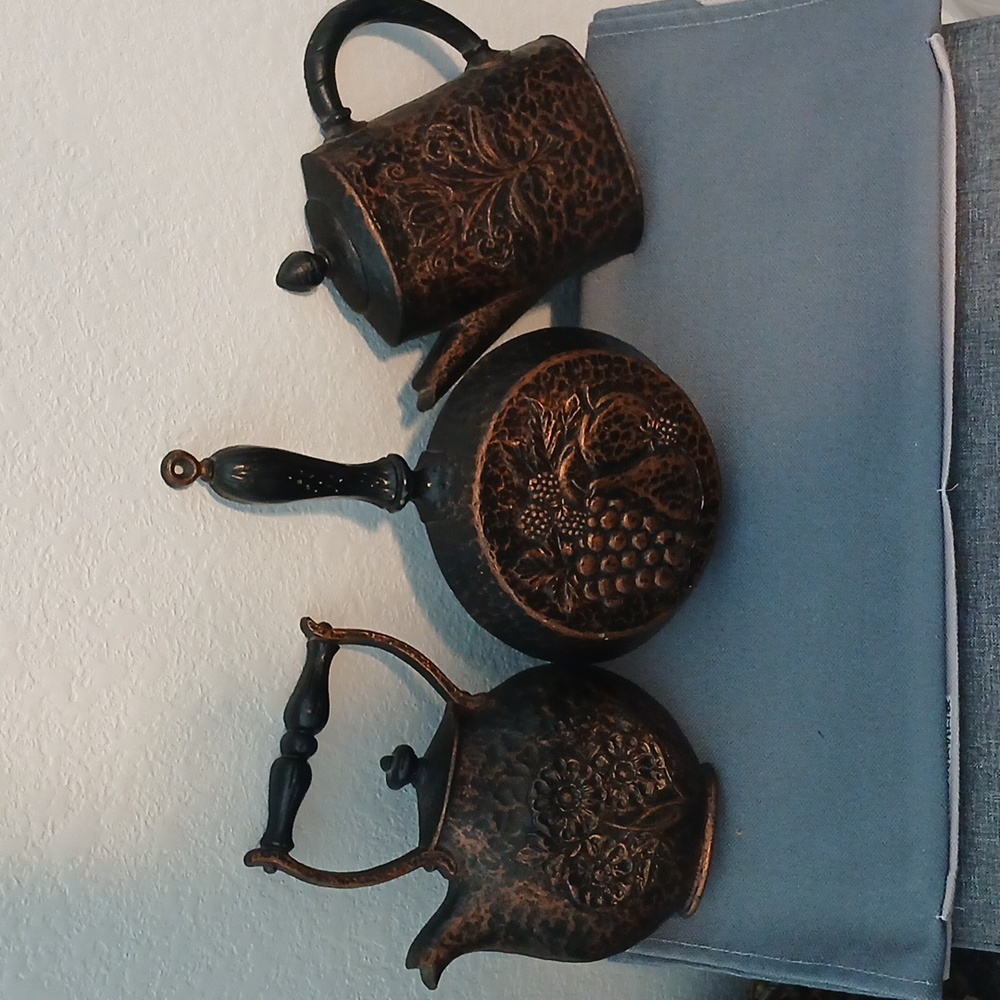 Vintage-Style Bronze Tea Set
